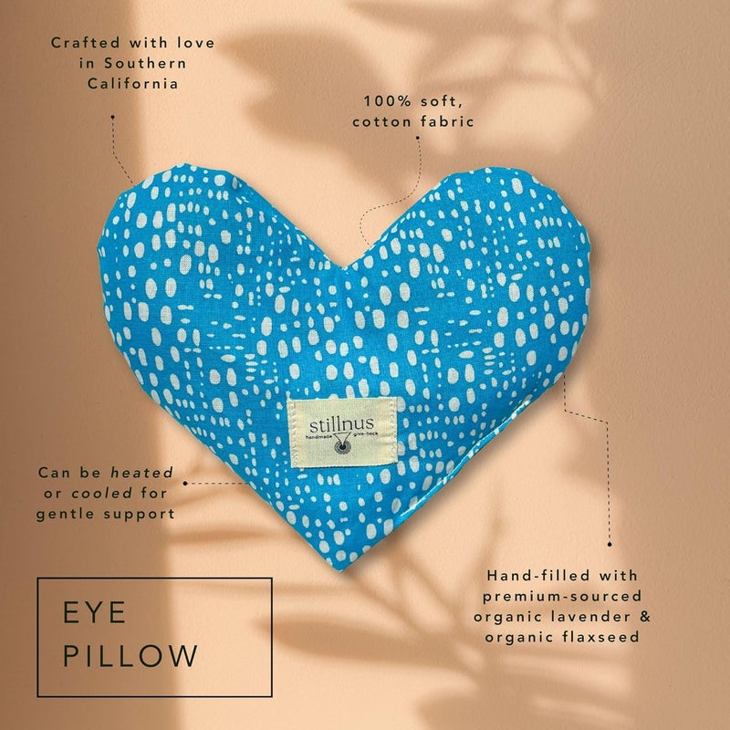 stillnus Weighted Heart Eye Pillow with Organic Lavender & Flaxseed – Relaxation Gift for Women, Meditation Tool, Mindful Rest, Cooling Eye Mask, Wellness Self-Care Kit - Image 3
